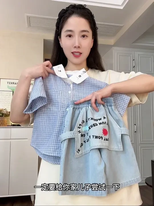 男童夏日时尚穿搭！这套韩系套装穿出门妥妥炸街小潮男 #小宝衣服 #幼儿短袖 #宝宝t恤男宝 #男童韩系套装#男童假期穿搭