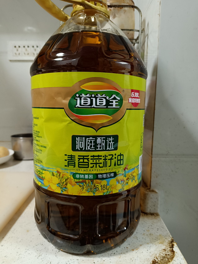 家庭量贩优选：道道全洞庭甄选清香菜籽油6.18L