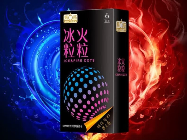 第六感冰火粒粒避孕套：解锁激情新体验，安全趣享甜蜜！
