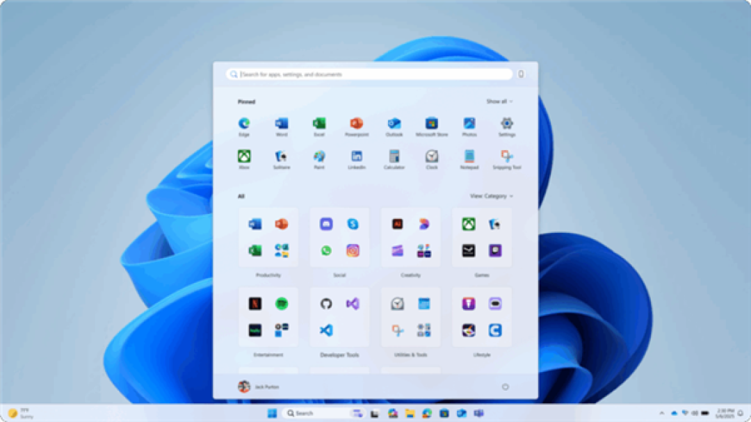 迄今为止最大改动!微软推送全新Windows 11开始菜单:两种新视图