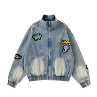 LAMLICKA 卡通毛巾绣牛仔外套，美式复古党必冲的松弛感神衣✨