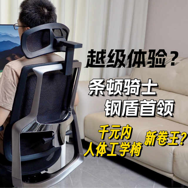 千元内人体工学椅新卷王？条顿骑士钢盾首领体验分享！