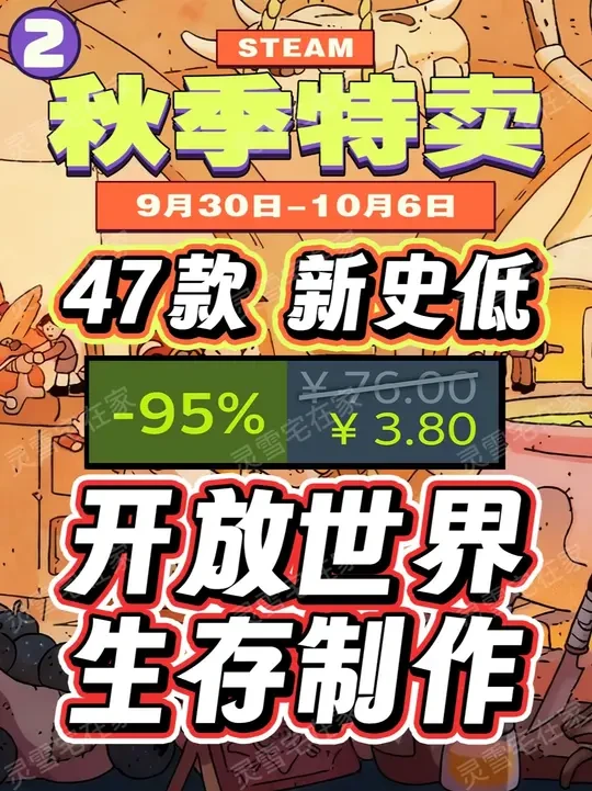 骨折到3块钱？47款开放世界生存制作游戏【steam秋促】 #游戏鉴赏家 #steam秋促 #steam秋季特卖史低推荐 #steam秋促史低 #steam秋促游戏推荐