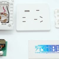 配置1A1C快充接口,施耐德电气21W 1A1C氮化镓快充86面板拆解