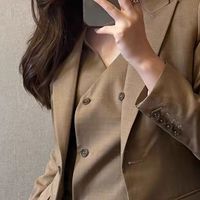 陈数同款职业西装马甲套装