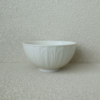 闭眼可入的定窑釉下抗菌瓷餐具,定窑白釉莲花碗!