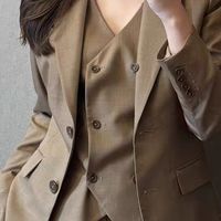陈数同款职业西装马甲套装
