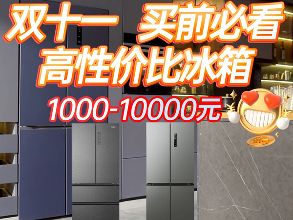【2025年双十一,冰箱选购指南】13款热门机型,1000-3000元,一条视频讲清楚!哪个性价比最高?海尔、美的、容声、华凌推荐