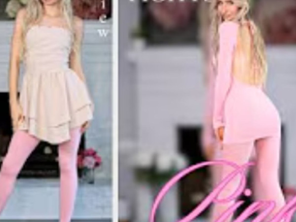 粉红Wolford天鹅绒风格试穿