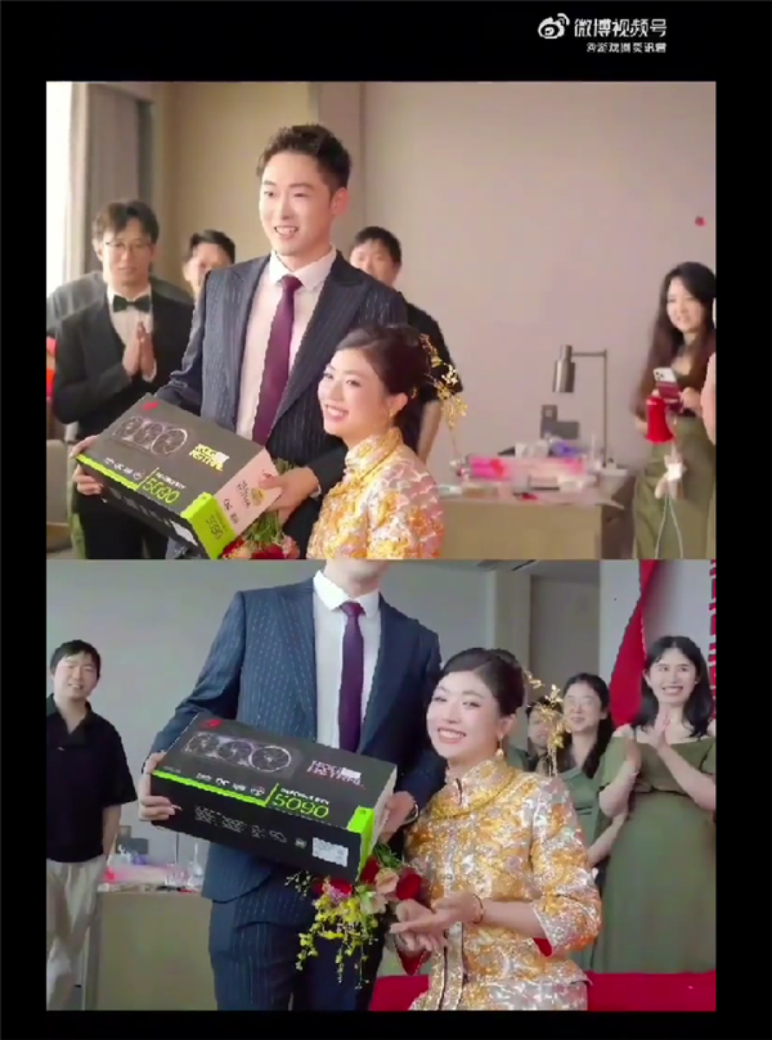 别人家的媳妇!婚礼当天新娘为新郎送上RTX 5090显卡:条件是先做一道数学题