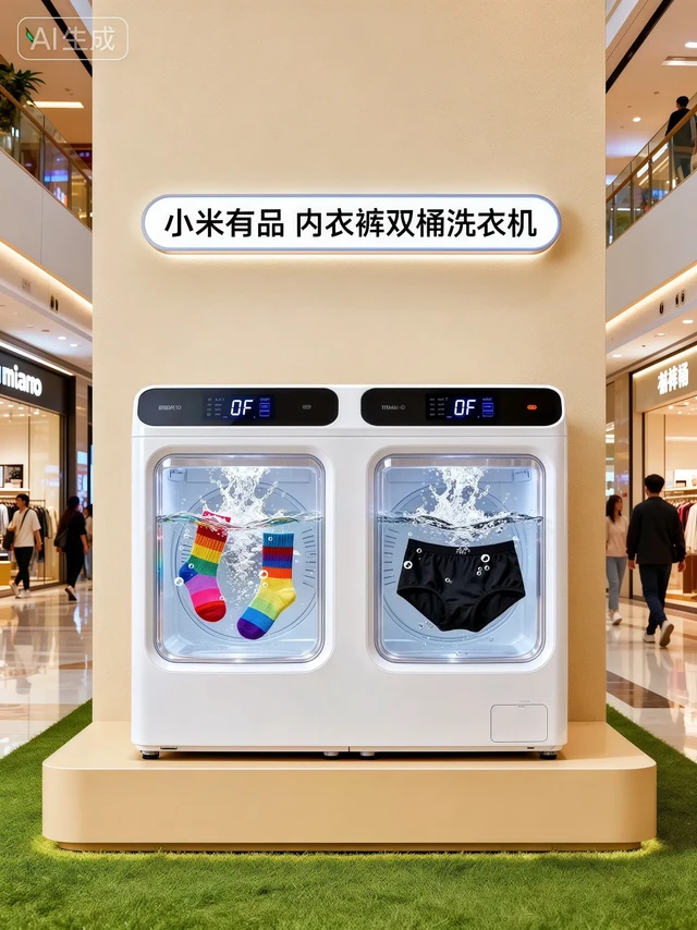 2025小米有品双桶迷你内衣清洗机：解锁懒人清洁新体验

再也不用为抢公共洗衣空间焦虑，也不必在手搓内衣裤后忍受腰酸手麻！2025小米有品全新双桶迷你内衣清洗机，将“卫生”与“便捷”深度融入每一处设计