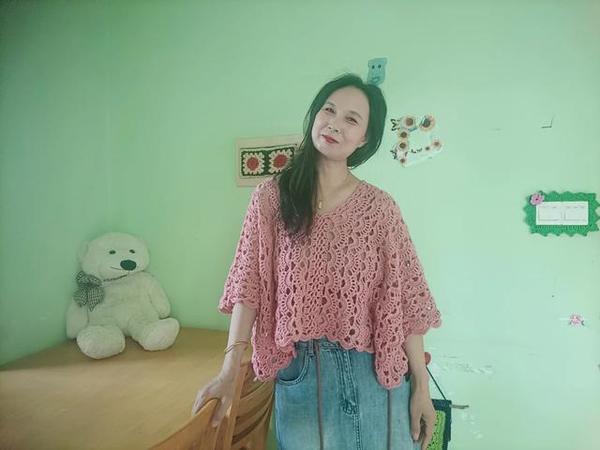 红袖两穿披肩，带袖常规版 #我的手工作品 #手工礼物 #每日分享