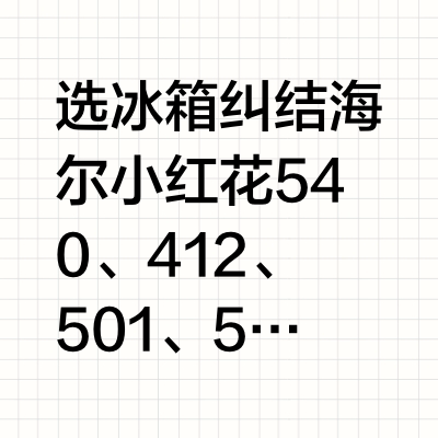 海尔小红花冰箱选择攻略！