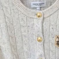 学院风天花板！Teenie Weenie小熊女装绵羊毛绞花开衫