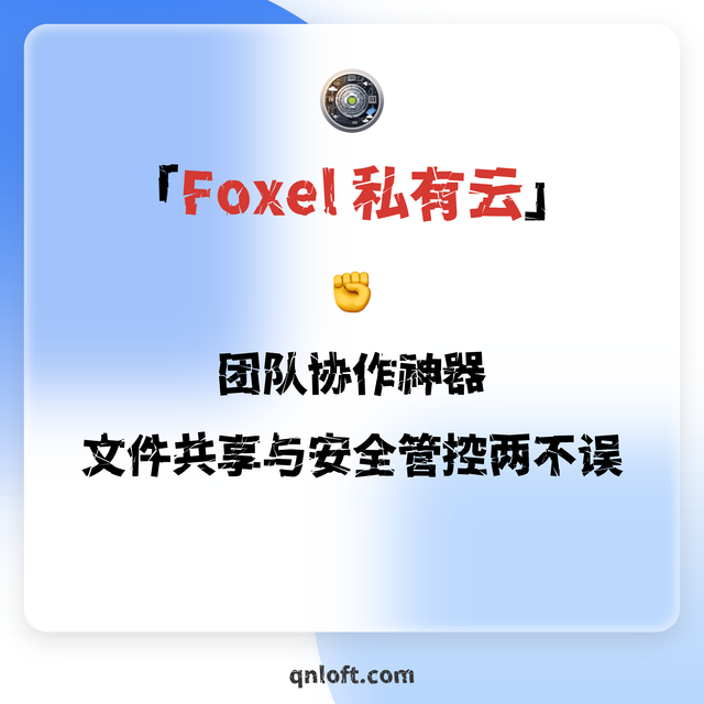 ✊️ NAS部署团队协作神器：Foxel私有云，文件共享与安全两不误