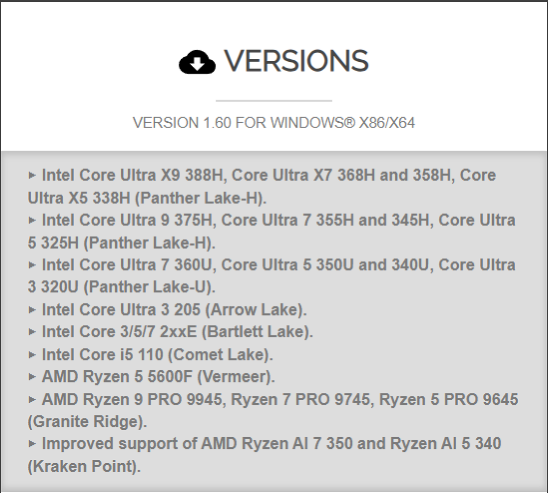 确实有新名字!硬件工具确认Intel Panther Lake:3个系列12个版本