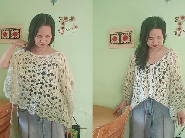 红袖两穿披肩。冬款展示 #在家也要美美哒 #每日分享