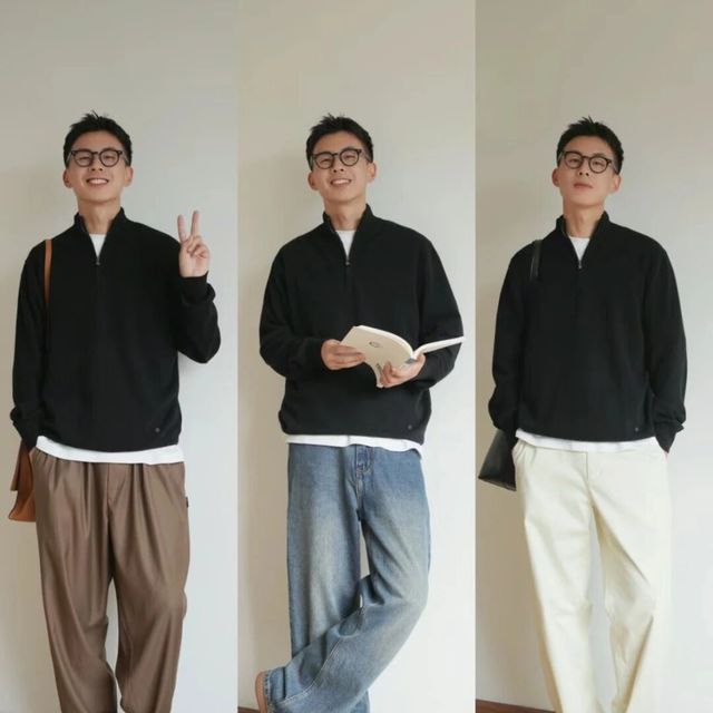 「一件顶两件」！这件可立可翻的半拉链卫衣，才是衣柜的全能王牌