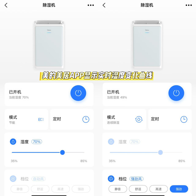 空调除湿太冷,普通除湿机太吵,那些被机器轰鸣和突发放水声惊醒的夜晚,让本就不足的睡眠更加支离破碎 美的安睡变频除湿机30L,像一位懂你的睡眠管家,用35分贝的温柔守护,为你重塑每一个安睡的夜晚 美