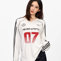 白月光级运动 T 恤！NEVEREMPTY 拼接款承包我所有场景🏃‍♀️