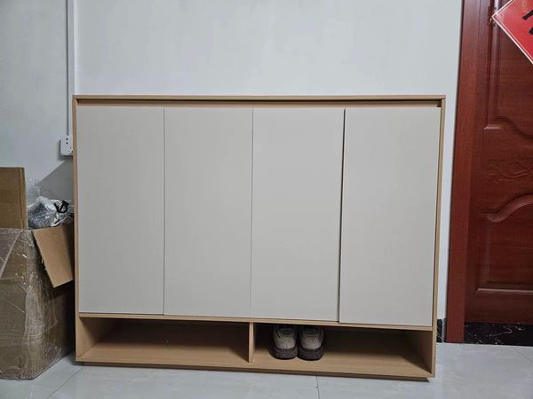 实木鞋柜门口入户柜现代简约大容量鞋架子