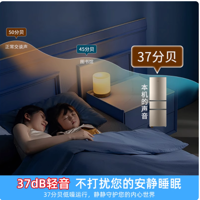 海尔 219 升三门冰箱：小户型的保鲜革命，二人世界的精致之选