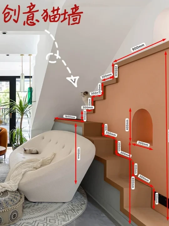 这样的创意猫墙喜欢吗？10W人围观尺寸分享