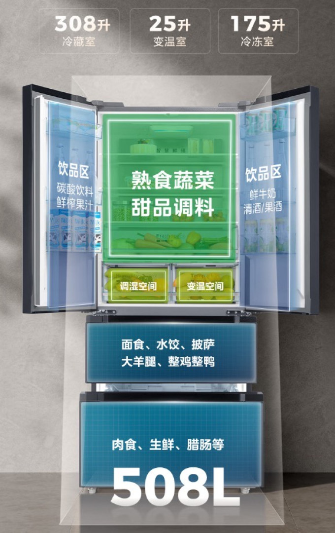 美的多门冰箱