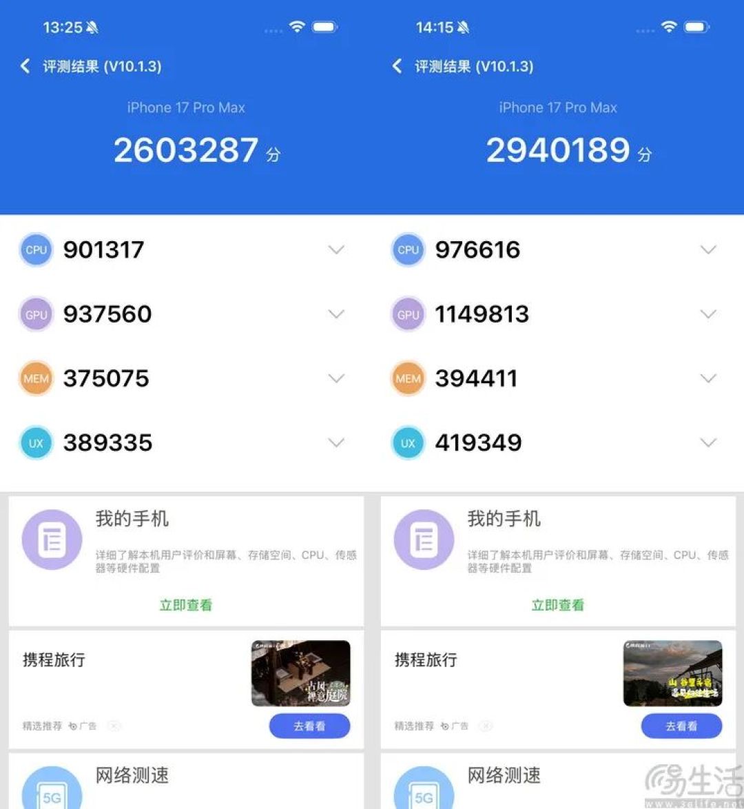 iPhone 17系列性能测试：代次相同，表现大不同