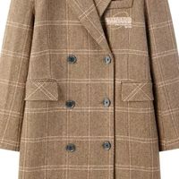 经典格纹羊毛大衣，秋冬保暖时尚