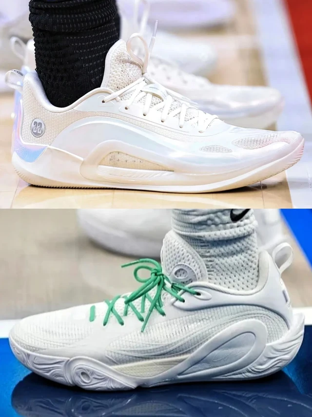 NBA球员上脚国产球鞋(2025季前赛)李宁——拉塞尔一代「DLO」、韦德之道12「雕塑」、驭帅20、CJ4、韦德8085Ultra V2「薄荷」
安踏——欧文先驱二代「太极」「炎」「蝶舞晨朦鸳鸯」