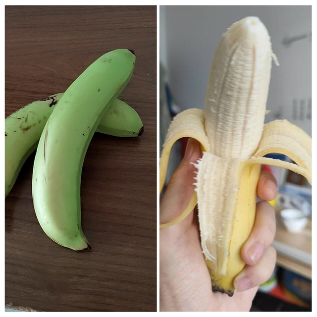网购青皮香蕉遭大坑？到家放到黄就能吃了