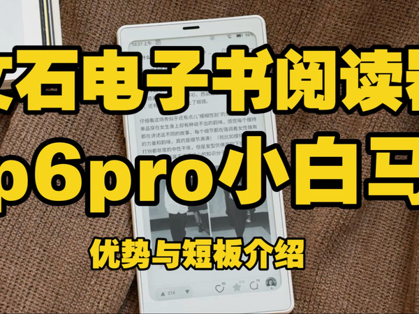 boox文石P6Pro小白马优势与短板介绍，电子书阅读器文石P6Pro小彩马怎么样，booxp6pro小白马/小彩马值得入手吗？