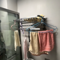 潜水艇免打孔毛巾架套装,租房党也能拥有高端卫浴感✨