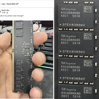 SK海力士第二代3Gb DDR5 A-Die曝光：原生7200 MT/s