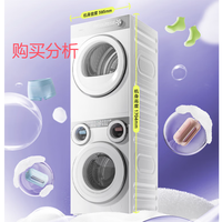 美的三筒洗衣机全自动洗烘一体+热泵烘干机洗烘套装 购买分析建议