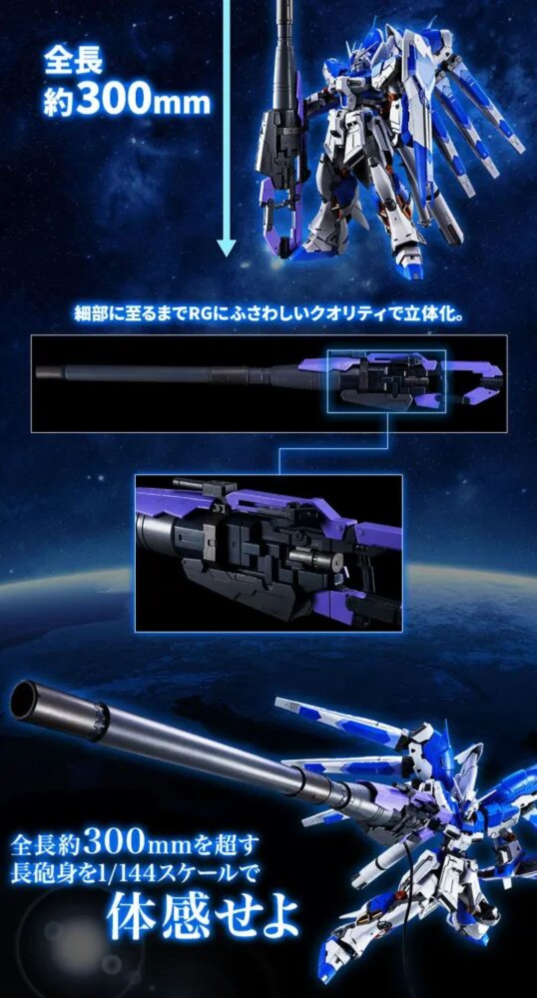 RG 1/144《马沙之反击 贝积嘉之子嗣》HI-ν GUNDAM 专用套装开订