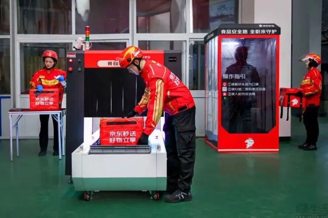 京东外卖启动干净计划，试点全职骑手餐箱消毒