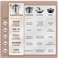 🔥被问爆的厨房全能王！德国三头鹰纯钛蒸锅真的绝🤩