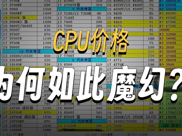 电脑最大的谜团来了,为什么处理器的价格回收这么魔幻,以及选什么2手处理器