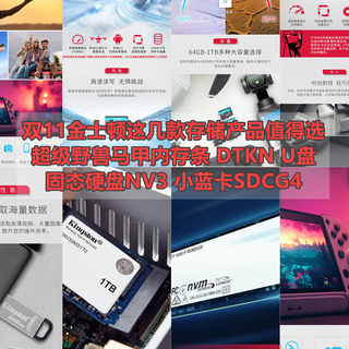 双11必入金士顿这几款存储产品