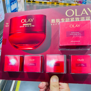 红瓶里的抗老底气，OLAY胜肽专研紧致滋润霜，用起来！