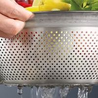 维艾不锈钢洗菜盆沥水篮套装，一键解锁便捷清洗