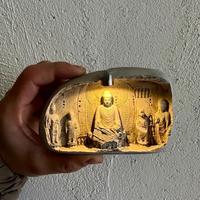 洛阳女生晒出龙门石窟佛光冰箱贴 方寸之间千年禅意入厨房