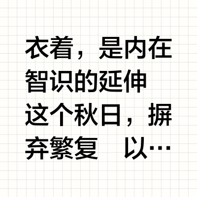 静奢秋日，被轮廓和温度包围🖤