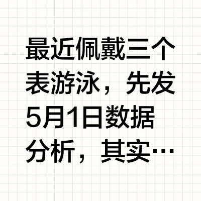 3个设备游泳对比：颂拓，华为和moov