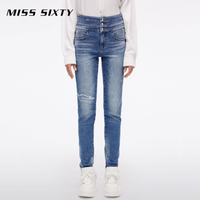 MISS SIXTY 三环腰修身牛仔裤：让复古丹宁成为身材战袍