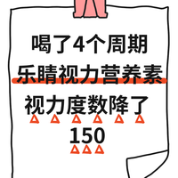 喝了4个周期乐睛视力营养素近视度数降了150度