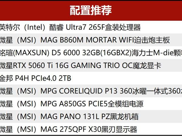 2K通杀+AI加持！微星联合intel Ultra7打造双11高性价比主机天花板