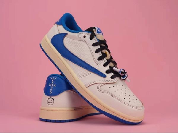 Travis Scott x Fragment x Jordan 1代 Low “Military Blue” 低帮 ts闪电倒钩2.0｜Seth Fowler